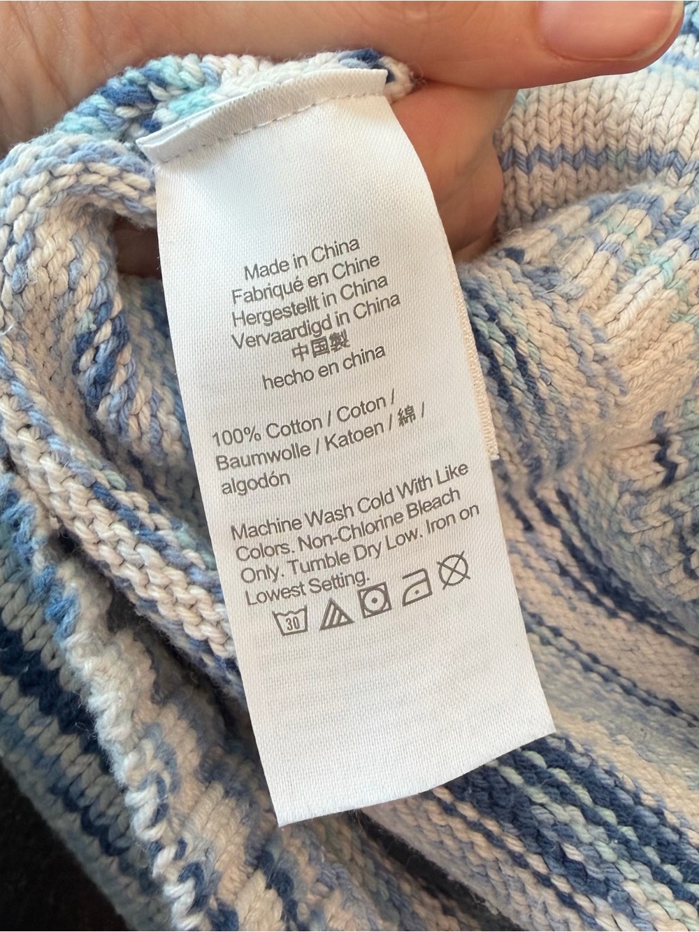 J. Crew Blue and White Marled Crewneck Sweater - Picture 9 of 9